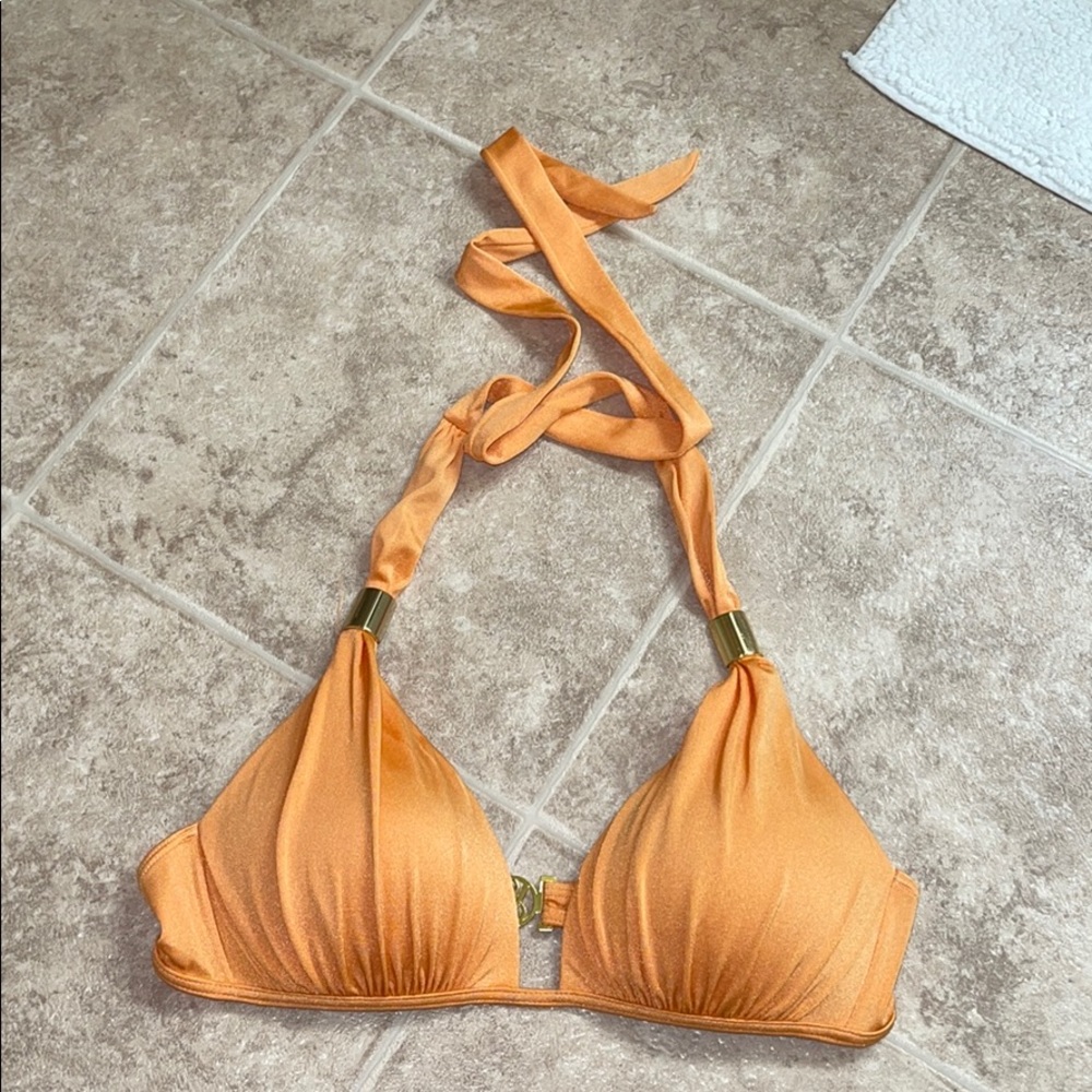 Victoria’s Secret orange bikini top halter style